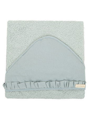 Βρεφική Κάπα Μπουρνούζι Hands Free Stone Washed Μπλε Γκρι 100x100cm. | Bimbidreams Βρεφική Κάπα Μπουρνούζι Hands Free Stone Washed Μπλε Γκρι 100x100cm. | Bimbidreams