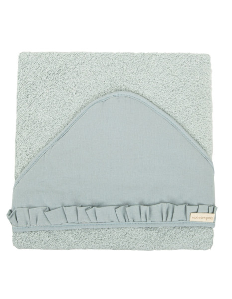 Βρεφική Κάπα Μπουρνούζι Hands Free Stone Washed Μπλε Γκρι 100x100cm.