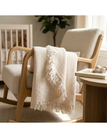 Κουβέρτα Αγκαλιάς 100% Cotton 80x100 Ecru 1Tog | Bemini Κουβέρτα Αγκαλιάς 100% Cotton 80x100 Ecru 1Tog | Bemini