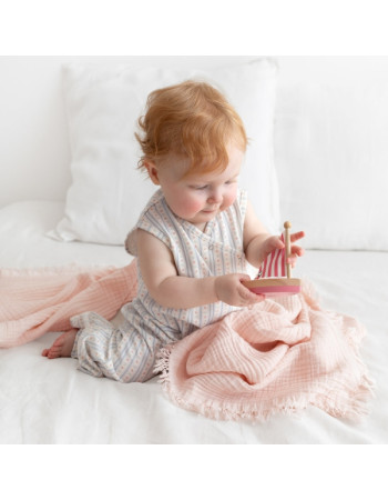 Κουβέρτα Αγκαλιάς 100% Cotton 80x100 Pink 1Tog | Bemini