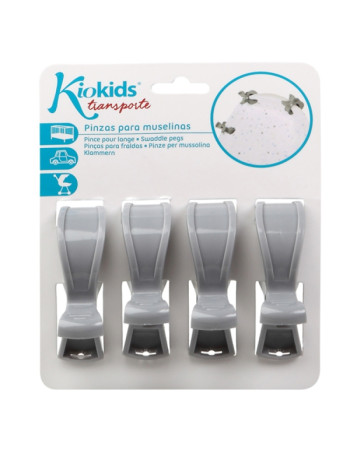 Κλιπ Πολλαπλών Χρήσεων 4τμχ Γκρι | Kiokids