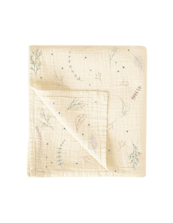 Μουσελίνα Bamboo Botanic Ivory 120x120εκ. | Bimbidreams