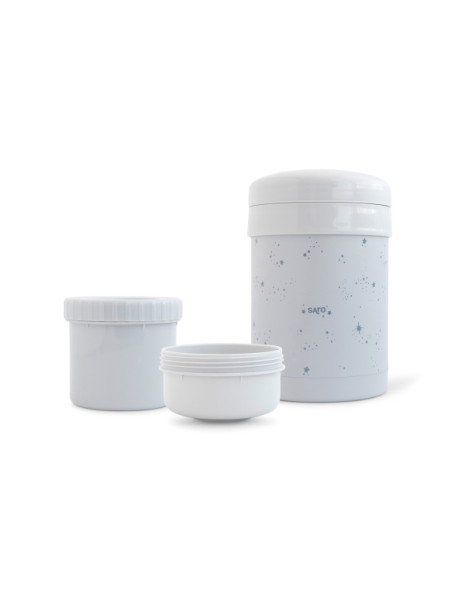 Θερμός Φαγητού με δοχεία Stars Γκρι 700ml.