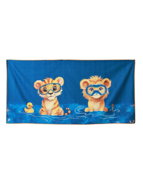 Πετσέτα Παραλίας Microfiber Safari Fun Blue 75x150εκ.