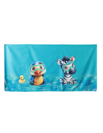 Πετσέτα Παραλίας Microfiber Safari Fun Ciel 75x150εκ. | Kiokids