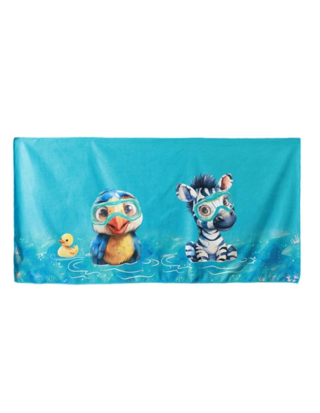 Πετσέτα Παραλίας Microfiber Safari Fun Ciel 75x150εκ.