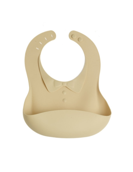 Σαλιάρα Σιλικόνης Bow Beige
