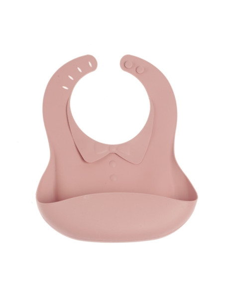 Σαλιάρα Σιλικόνης Bow Pink