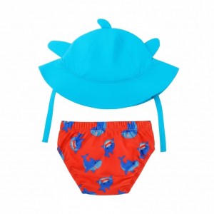 Σετ Μαγιό και Καπέλο UPF50  Sherman the Shark New 