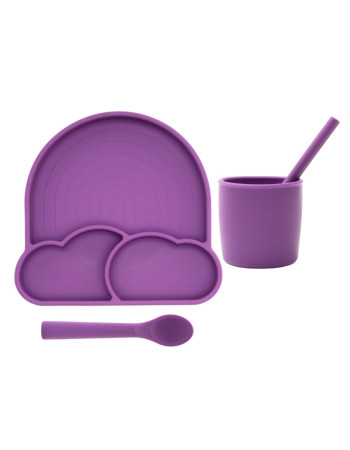 food set 4 pieces - purple