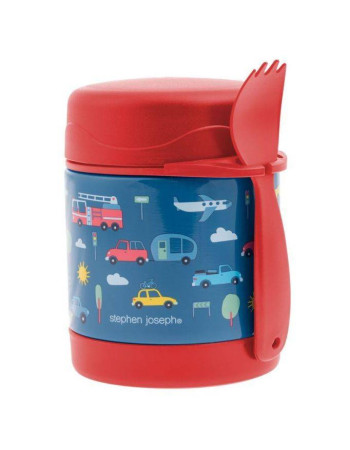 Kids' Food Thermos with Fork Farm Stephen Joseph Transportation