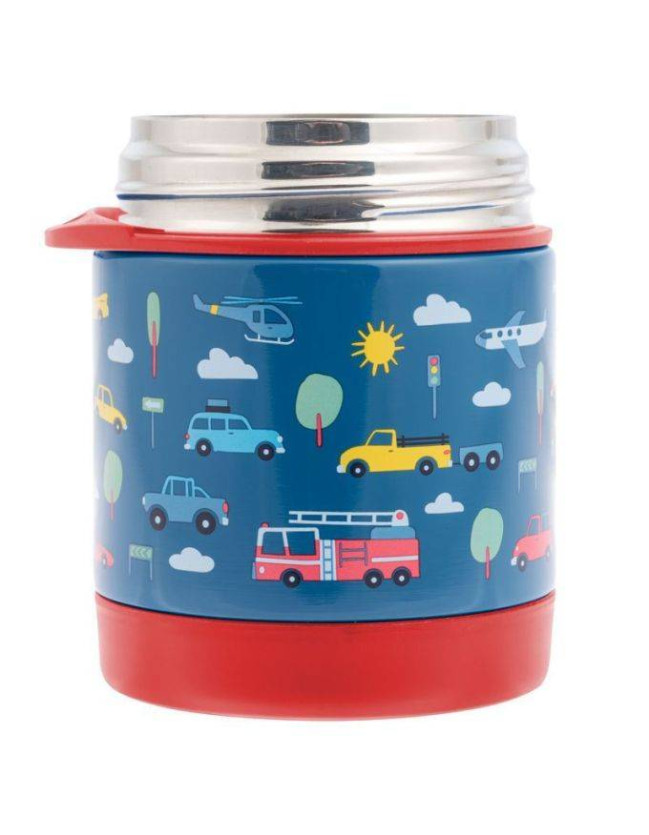 Kids' Food Thermos with Fork Farm Stephen Joseph Transportation Kids' Food Thermos with Fork Farm Stephen Joseph Transportation