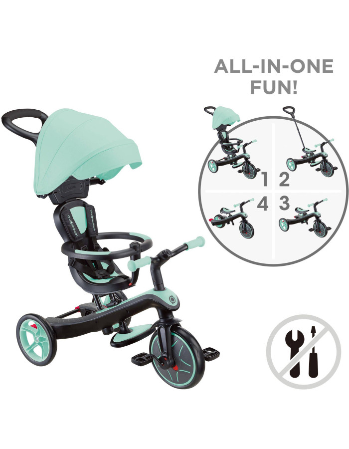 Globber Τρίκυκλο Trike Explorer 4 In 1 Mint (634-206)
