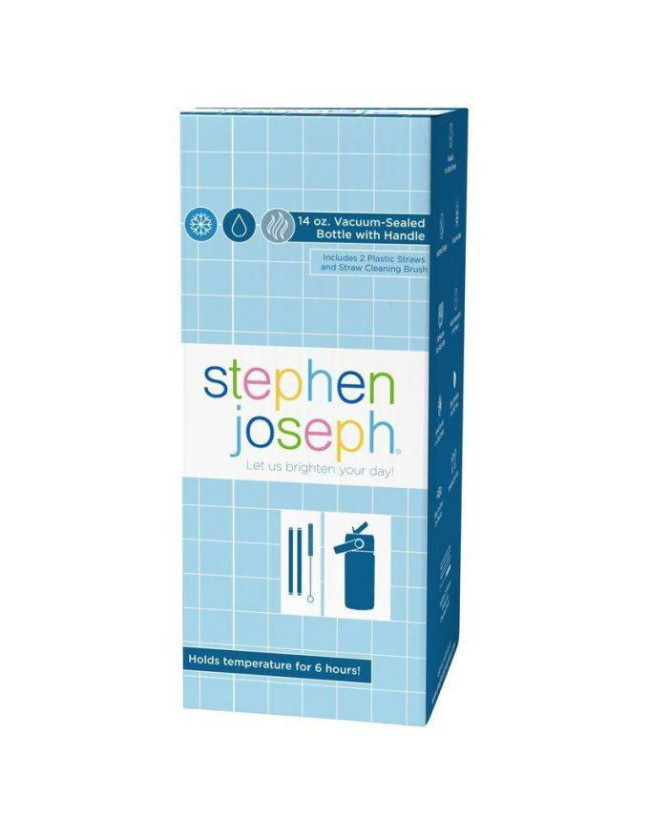 Stephen Joseph Kids Water Bottle Thermos Stainless Steel Non Spill 420ml Butterfly