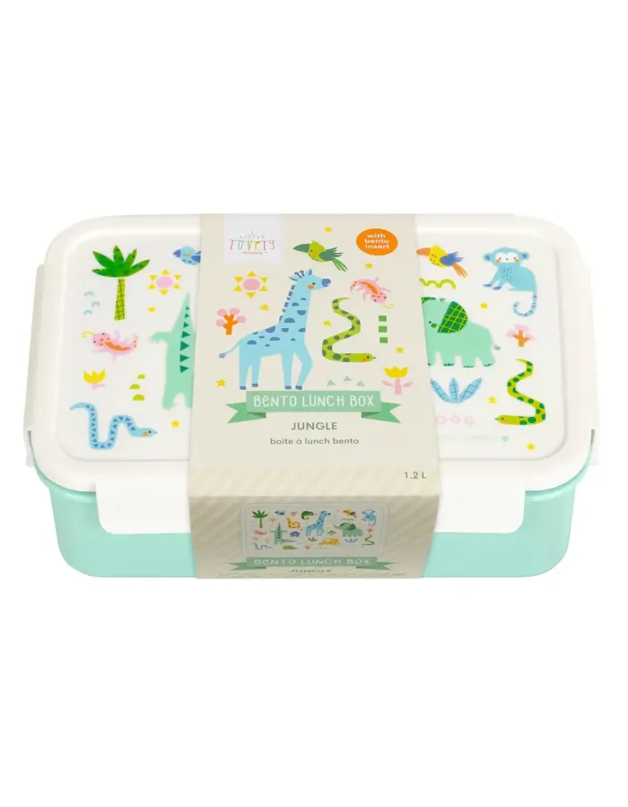 A little lovely company: Δοχείο φαγητού Bento με χωρίσματα- 1,2 L - Jungle