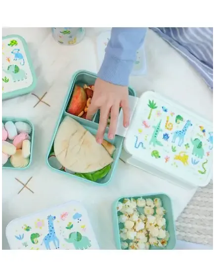 A little lovely company: Δοχείο φαγητού Bento με χωρίσματα- 1,2 L - Jungle