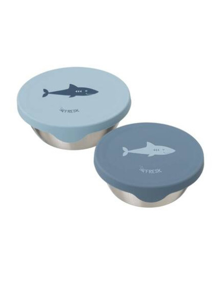 Fresk Kids' Dinner Set Made of Silicone Shark Fresk Kids' Dinner Set Made of Silicone Shark