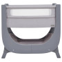 Shnuggle Cradle Lite with Mattress and Side Opening Gray