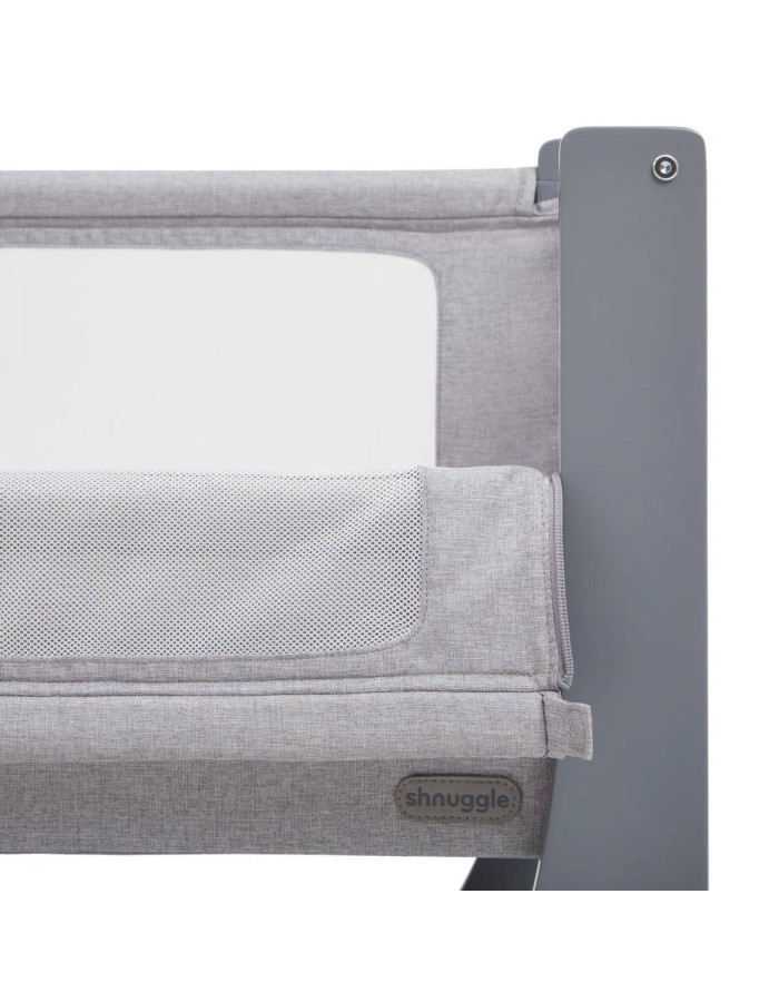 Shnuggle Cradle Lite with Mattress and Side Opening Gray Shnuggle Cradle Lite with Mattress and Side Opening Gray