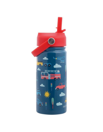 Stephen Joseph Kids Water Bottle Thermos Stainless Steel Non Spill 420ml Transportation