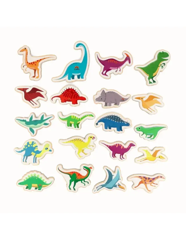 Magnets wooden Exclusive Dinosaurs (set of 20)