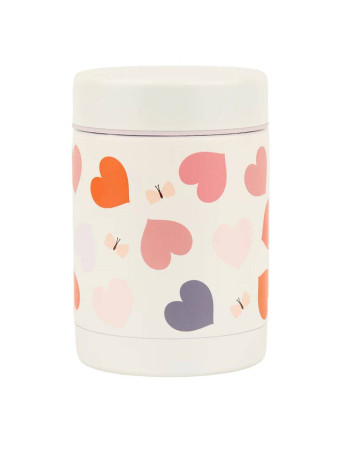 A little lovely company: Θερμός φαγητού από ανοξείδωτο ατσάλι 300ml-Hearts