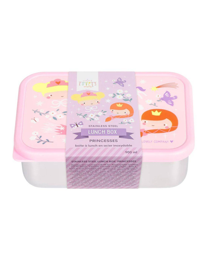 A little lovely company: Δοχείο φαγητού από ανοξείδωτο ατσάλι 900ml-Princesses