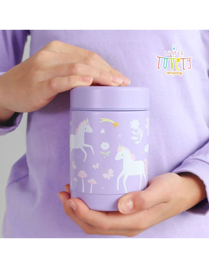 A little lovely company: Θερμός φαγητού από ανοξείδωτο ατσάλι 300ml-Unicorn Dreams