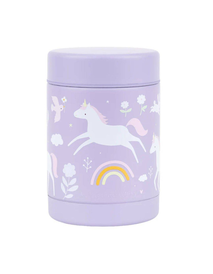 A little lovely company: Θερμός φαγητού από ανοξείδωτο ατσάλι 300ml-Unicorn Dreams