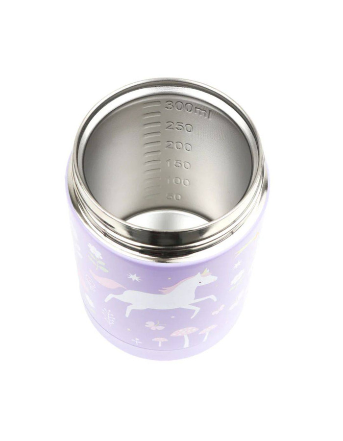 A little lovely company: Θερμός φαγητού από ανοξείδωτο ατσάλι 300ml-Unicorn Dreams