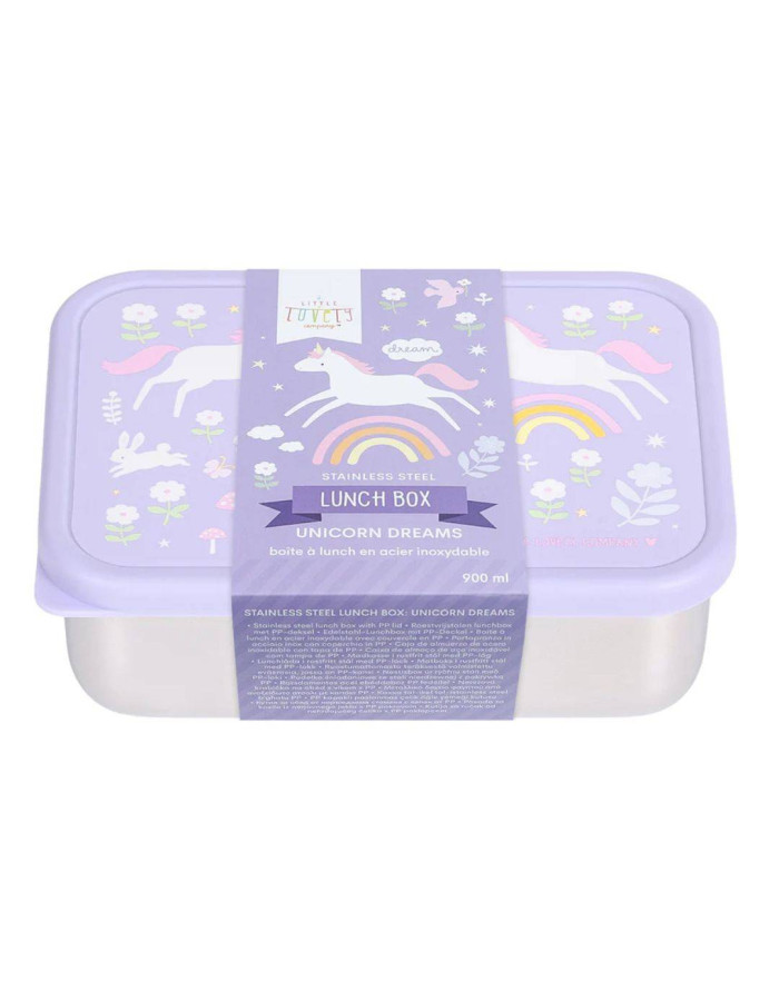 A little lovely company: Δοχείο φαγητού από ανοξείδωτο ατσάλι 900ml-Unicorn dreams