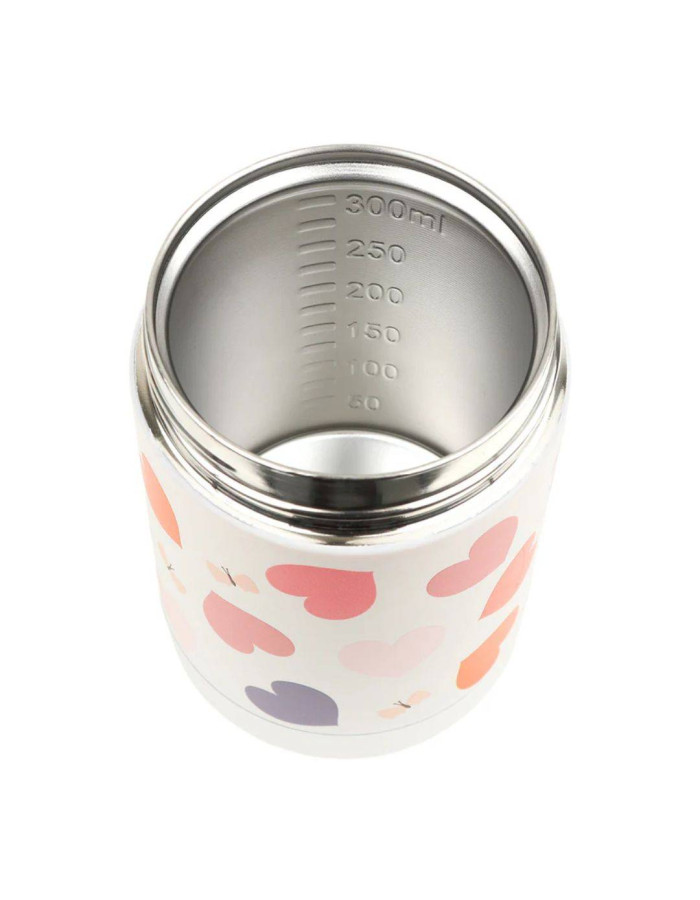 A little lovely company: Θερμός φαγητού από ανοξείδωτο ατσάλι 300ml-Hearts
