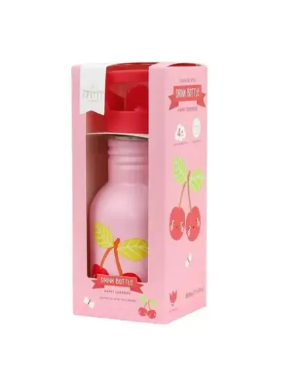 A Little Lovely Company Μπουκάλι από Ανοξείδωτο Ατσάλι 350ml – Happy cherries