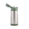 Stephen Joseph Stainless Steel Kids Water Bottle Thermos with Straw Non Spill Light Blue 325ml Construction Stephen Joseph Stainless Steel Kids Water Bottle Thermos with Straw Non Spill Light Blue 325ml Construction