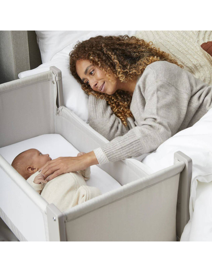 Shnuggle Cradle Lite with Mattress and Side Opening Gray Shnuggle Cradle Lite with Mattress and Side Opening Gray