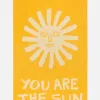 YOU ARE THE SUN SUNFLOWER Feather Beach Towel