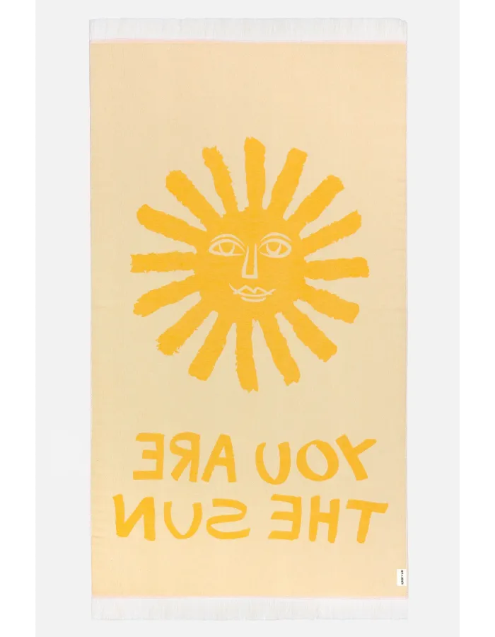 YOU ARE THE SUN SUNFLOWER Feather Beach Towel YOU ARE THE SUN SUNFLOWER Feather Beach Towel