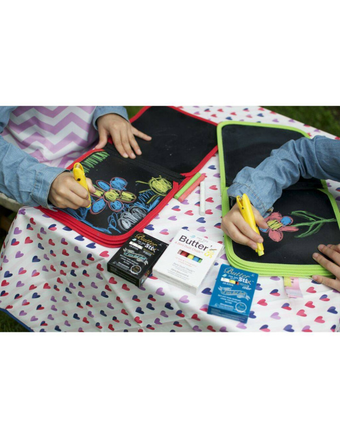 Jaq Jaq Bird Mini Chalkboard Coloring Book with 4 Butterstix Chalks – Zebra