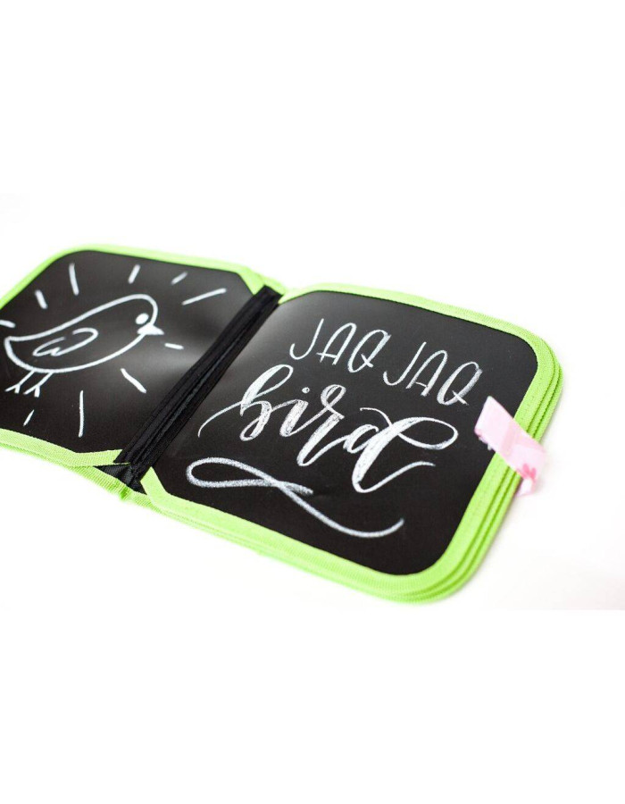 Jaq Jaq Bird Mini Chalkboard Coloring Book with 4 Butterstix Chalks – Zebra