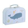 A Little Lovely Company Wooden Decorative Suitcase Ocean 2pcs