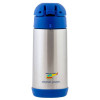 Stephen Joseph Stainless Steel Kids Water Bottle Thermos with Straw Non Spill Blue 350ml Stephen Joseph Stainless Steel Kids Water Bottle Thermos with Straw Non Spill Blue 350ml