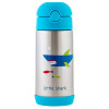 Stephen Joseph Stainless Steel Kids Water Bottle Thermos with Straw Non Spill Light Blue 325ml Stephen Joseph Stainless Steel Kids Water Bottle Thermos with Straw Non Spill Light Blue 325ml