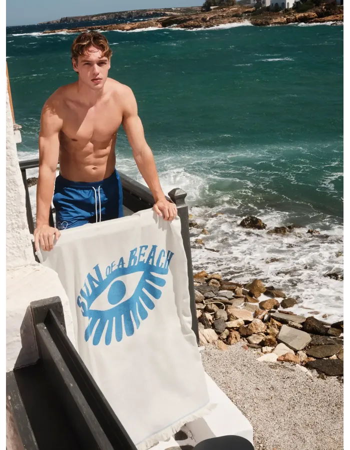 Πετσετα θαλάσσης Feather Beach Towel EYE BRIGHT BLUE