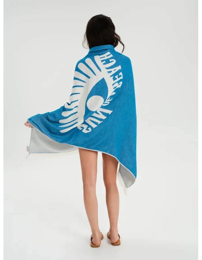 Πετσετα θαλάσσης Feather Beach Towel EYE BRIGHT BLUE