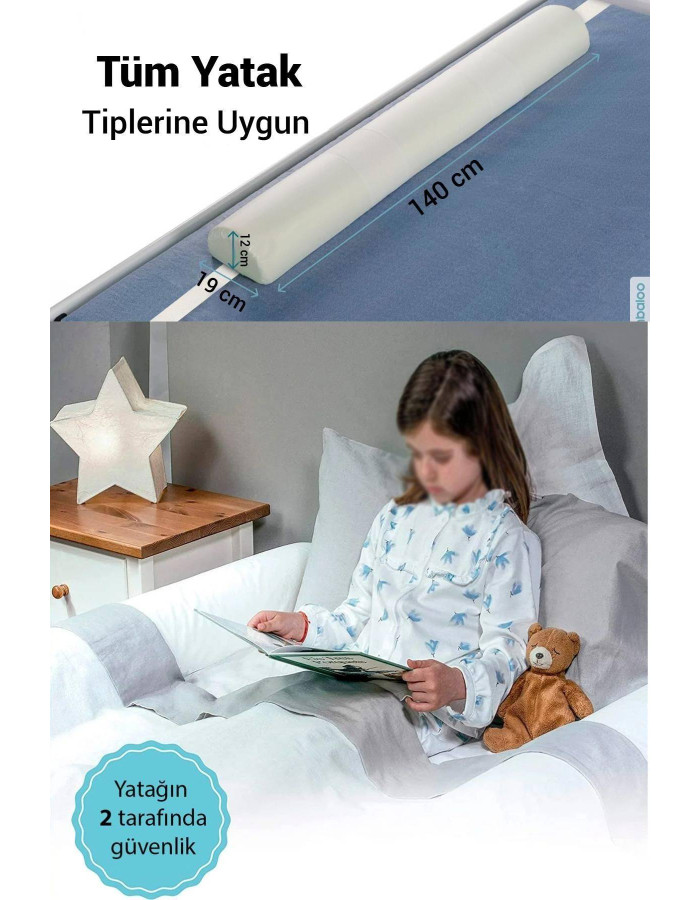 Προστατευτικό κάγκελο κρεβατιού από αφρώδες υλικό 140 cm