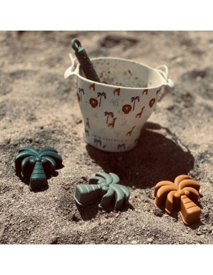 Swim Essentials Silicone Sand Toys Set Bucket Shovel Molds Jungle