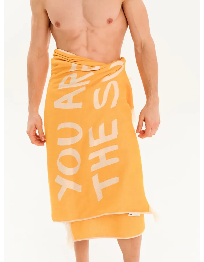 YOU ARE THE SUN SUNFLOWER Feather Beach Towel YOU ARE THE SUN SUNFLOWER Feather Beach Towel