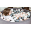 Grey Ball Pit with grey / powder / white balls