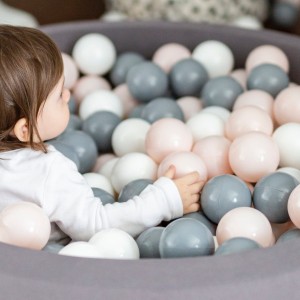 Grey Ball Pit with grey / powder / white balls