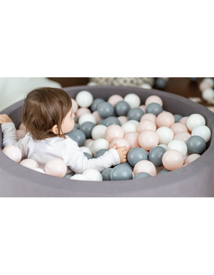 Grey Ball Pit with grey / powder / white balls
